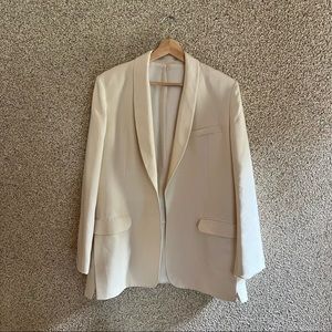 Helmut Lang cream oversized blazer
